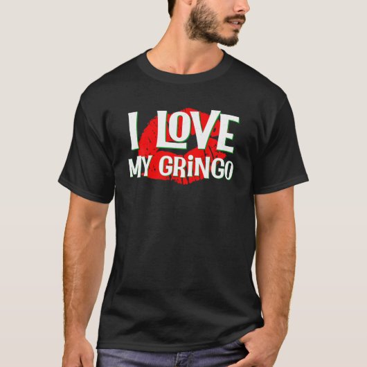 Gringo T Shirt Ik hou van mijn Gringo Flirty Red L (Voorkant)