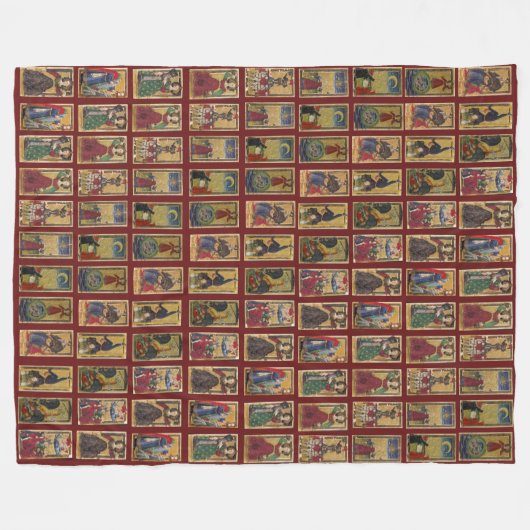 Gringonneur Tarot werp Fleece Deken (Voorkant (Horizontaal))