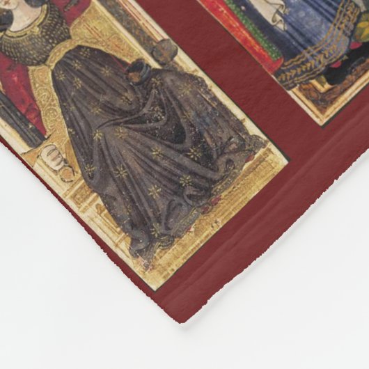 Gringonneur Tarot werp Fleece Deken (Hoek)