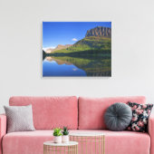 Grinnel Point en Allen Mountain weerspiegelen in Canvas Afdruk (Insitu (Woonkamer))