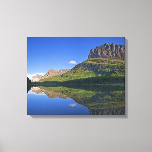 Grinnel Point en Allen Mountain weerspiegelen in Canvas Afdruk (Voorkant)