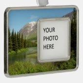 Grinnell Creek in Glacier National Park Verzilverd Omlijst Ornament (Rechts)