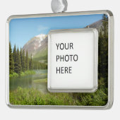 Grinnell Creek in Glacier National Park Verzilverd Omlijst Ornament (Links)