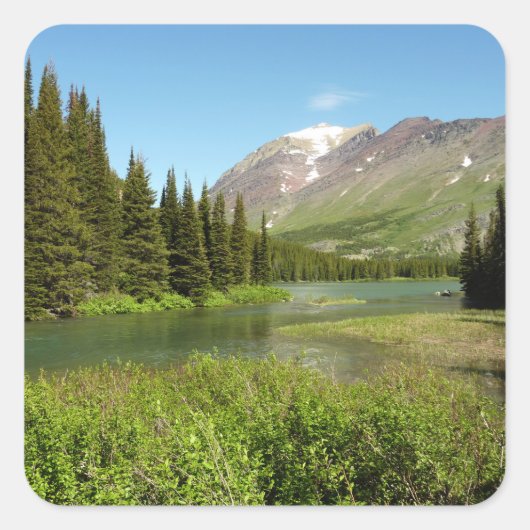 Grinnell Creek in Glacier National Park Vierkante Sticker (Voorkant)