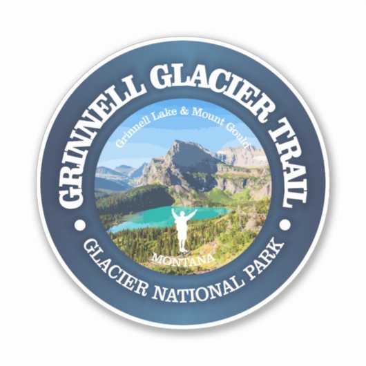 Grinnell Glacier Trail Sticker (Voorkant)