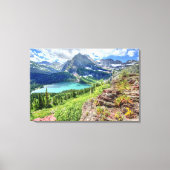 Grinnell Glacier Trail Vista Canvas Afdruk (Voorkant)