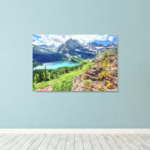 Grinnell Glacier Trail Vista Canvas Afdruk (Insitu (Houten vloer))