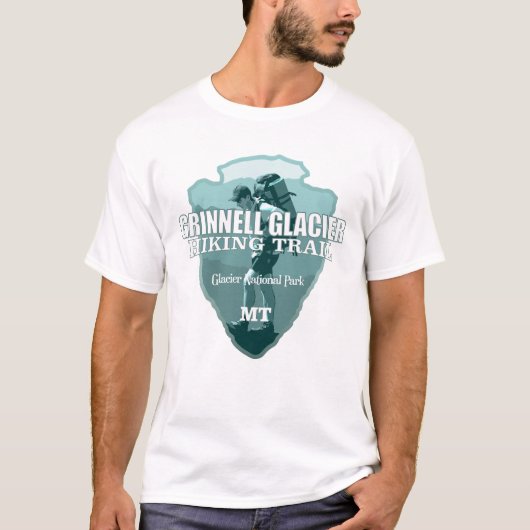 Grinnell Glacier Wandelpad (pijlpunt T) T-shirt (Voorkant)