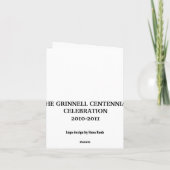 GRINNELL honderdjarige notecards Kaart (Achterkant)