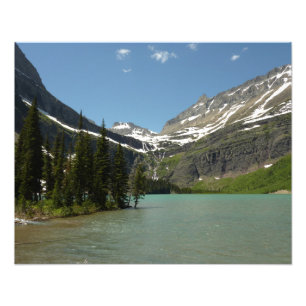 Grinnell Lake in Glacier National Park Foto Afdruk