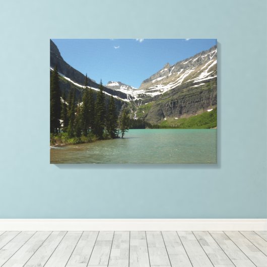 Grinnell Lake in het Nationaal Park Glacier Canvas Afdruk (Insitu (Houten vloer))