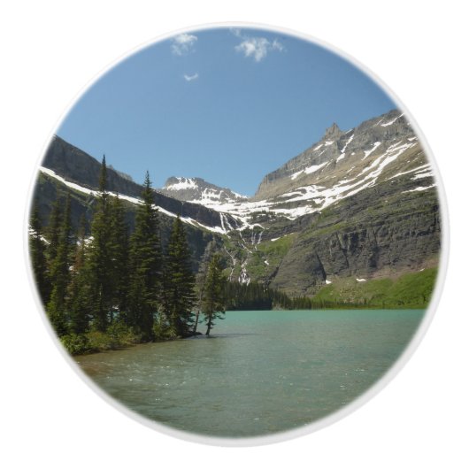 Grinnell Lake in het Nationaal Park Glacier Keramische Knop (Voorkant)
