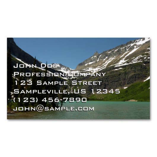 Grinnell Lake in het Nationaal Park Glacier Magnetisch Visitekaartje (Voorkant)