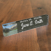 Grinnell Lake in het Nationaal Park Glacier Naambordje (Zijkant)