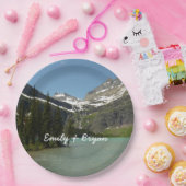 Grinnell Lake in het Nationaal Park Glacier Papieren Bordje (Feest)