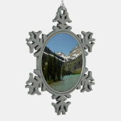 Grinnell Lake in het Nationaal Park Glacier Tin Sneeuwvlok Ornament (Links)