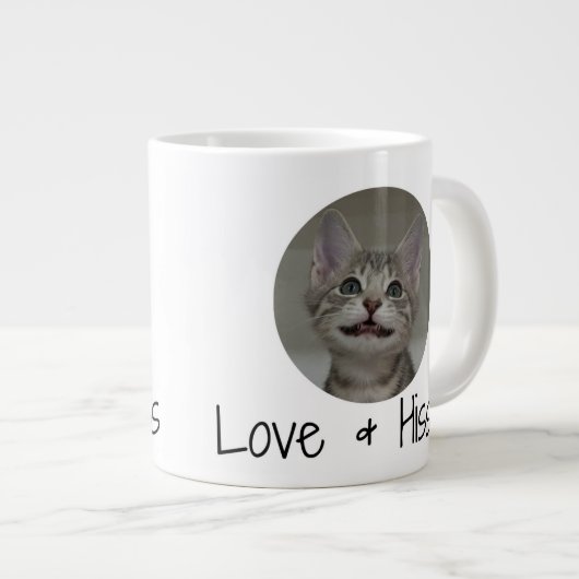 Grinnin' Francois op een gigantische mok (Voorkant rechts)