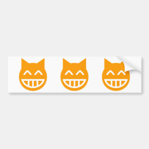 Grinning Emoji Cat Bumpersticker