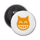 Grinning Emoji Cat Button Flesopener (Voorkant)