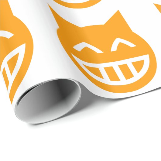 Grinning Emoji Cat Cadeaupapier (Rol Hoek)