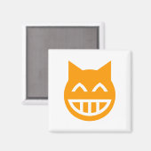 Grinning Emoji Cat Magneet (Voorkant / Achterkant)