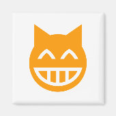 Grinning Emoji Cat Magneet (Voorkant)