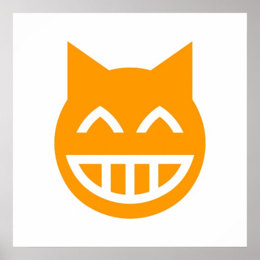 Grinning Emoji Cat Poster (Voorkant)