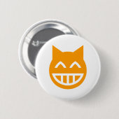 Grinning Emoji Cat Ronde Button 5,7 Cm (Voorkant /achterkant)