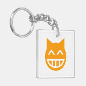 Grinning Emoji Cat Sleutelhanger (Voorkant Links)
