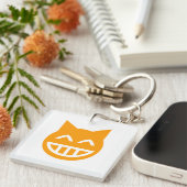 Grinning Emoji Cat Sleutelhanger (Voorkant Rechts)