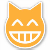Grinning Emoji Cat Sticker (Voorkant)