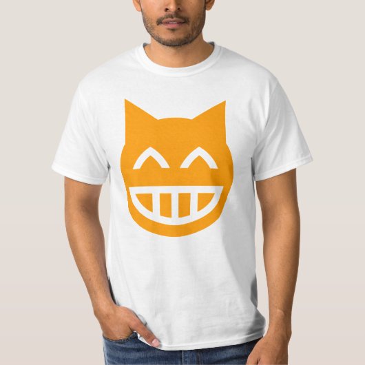 Grinning Emoji Cat T-shirt (Voorkant)