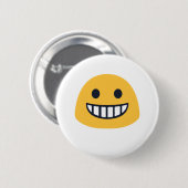 Grinning Emoji Ronde Button 5,7 Cm (Voorkant /achterkant)