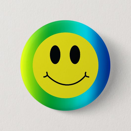 Grinning Face Classic Gradient Smile Emoji Ronde Button 5,7 Cm (Voorkant)