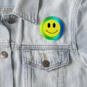 Grinning Face Classic Gradient Smile Emoji Ronde Button 5,7 Cm (In situ)