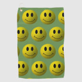 Grinning Face Golf Ball Golfhanddoek (Voorkant)