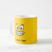 Grinning Gezicht met Open Ogen Koffie Mok (Voorkant links)