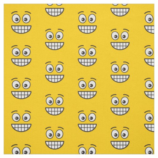 Grinning Gezicht met Open Ogen Stof (Swatch)