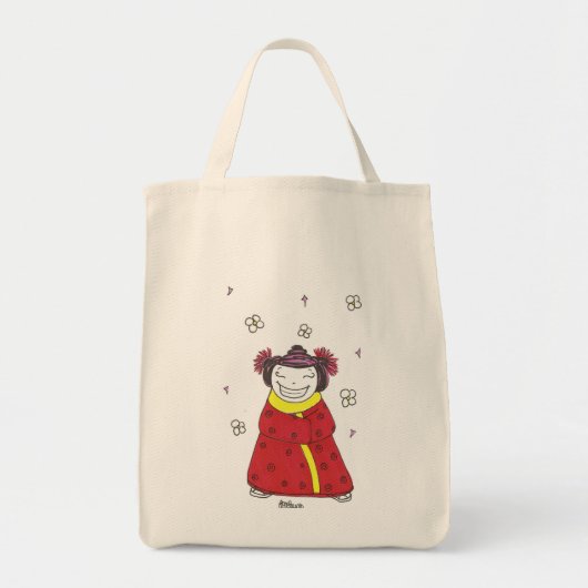 Grinning Girl Tote Bag (Voorkant)