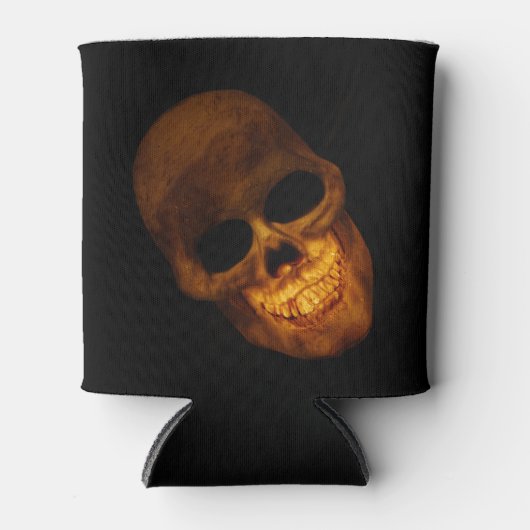 Grinning Golden Skull Blikjeskoeler (Voorkant)