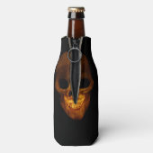 Grinning gouden schedel gespleten hoofd flesjeskoeler (Fles Achterkant)