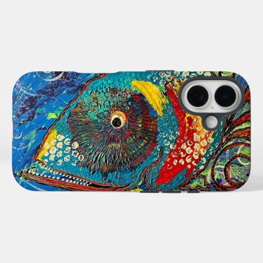Grinning Grouper iPhone case (Achterkant (horizontaal))