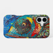 Grinning Grouper iPhone case 16 Hoesje (Achterkant horizontaal)