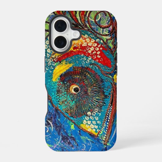 Grinning Grouper iPhone case 16 Hoesje (Achterkant)