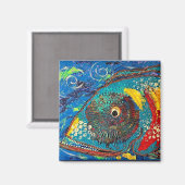 Grinning Grouper vismagneet Magneet (Voorkant / Achterkant)