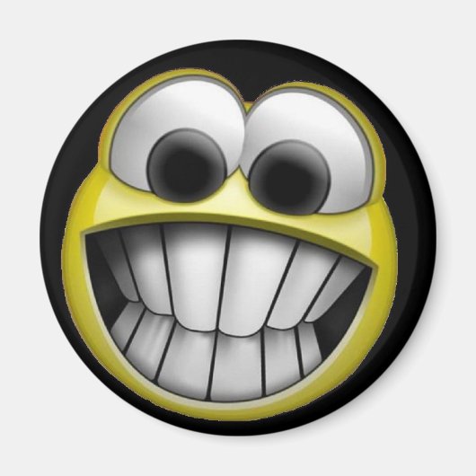 Grinning Happy Face Magneet (Voorkant)