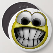 Grinning Happy Face Ronde Button 6,0 Cm (Voorkant /achterkant)