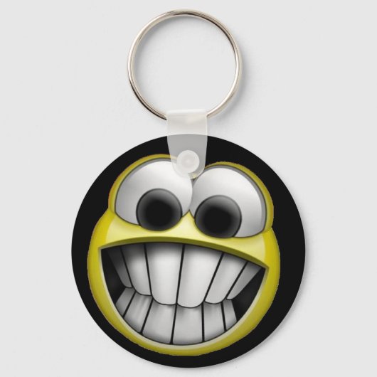 Grinning Happy Face Sleutelhanger (Voorkant)