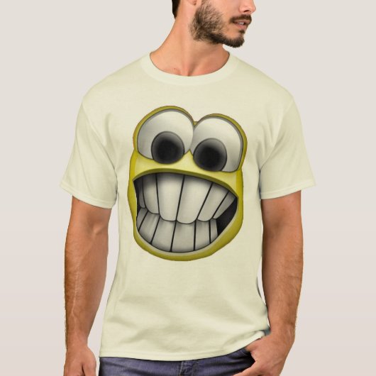 Grinning Happy Face T-shirt (Voorkant)