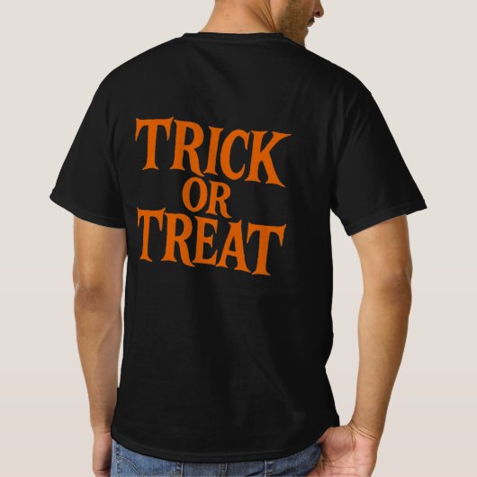 Grinning Jack-O'-Lantern & Bats Classic Halloween T-shirt (Achterkant)